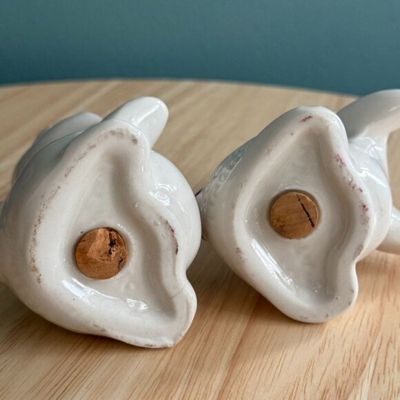 Vintage 1950's Van Tellingen Bunny Hugging Salt Pepper Shakers Set Retro Kitsch - Picture 7 of 10
